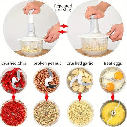 Manual Hand Push Multifunctional Chopper