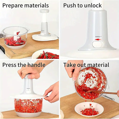 Manual Hand Push Multifunctional Chopper